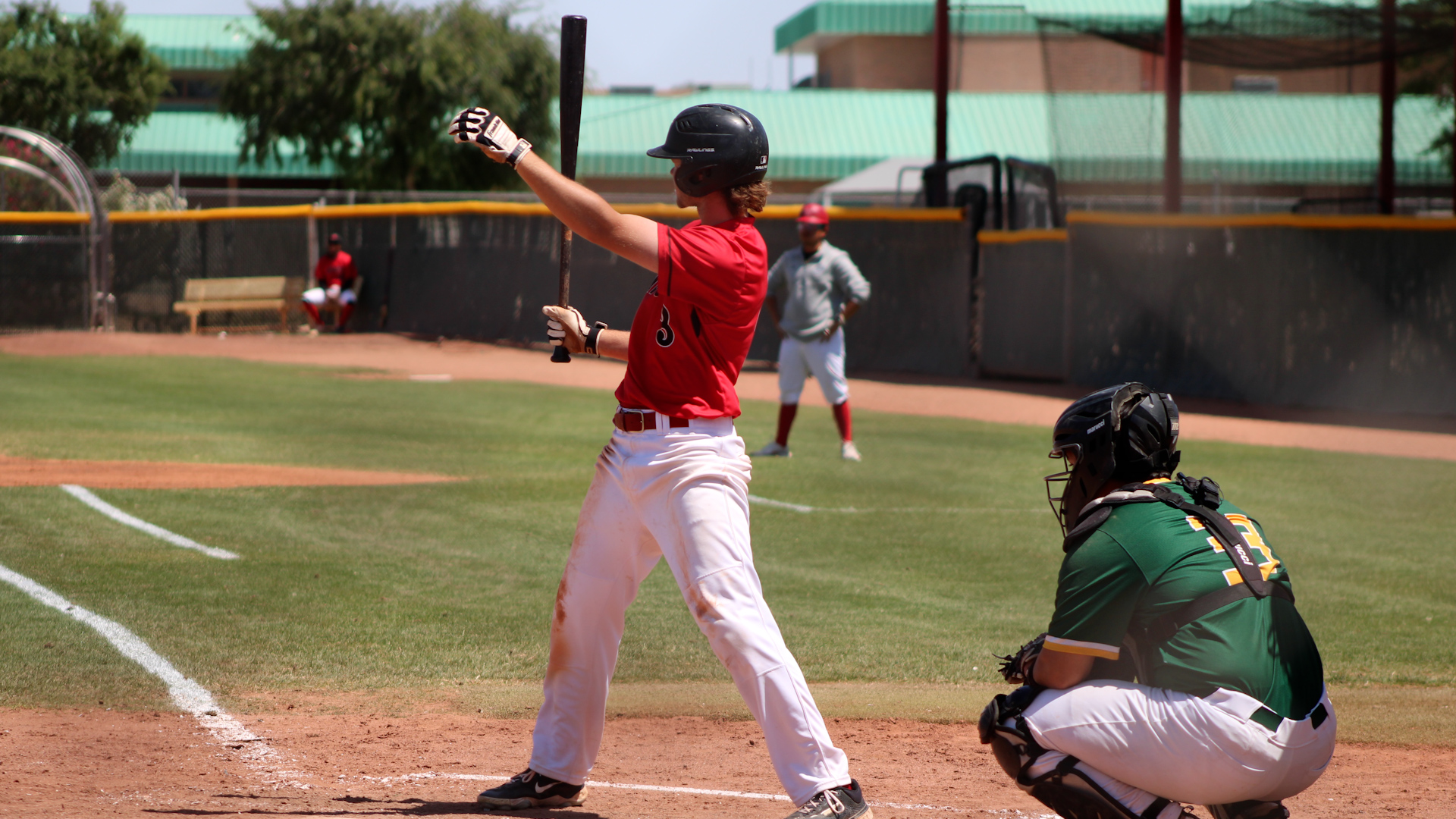 Parker Husu steps into bat versus Yavapai at Walt Kammann Field. Photo courtesy of Shayden Aguigui